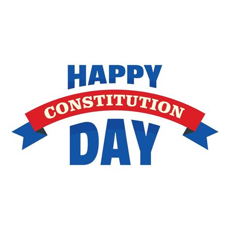 Happy Constitution Day Logo Icon Flat Style 14367969 Vector Art At
