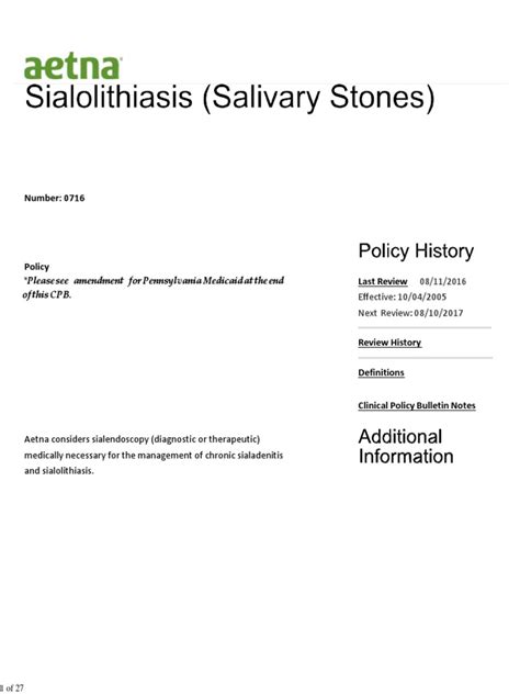 0716 Sialolithiasis Salivary Stones Pdf Health Sciences