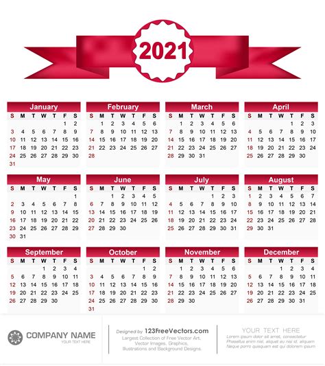 Free Calendar 2021 Pdf