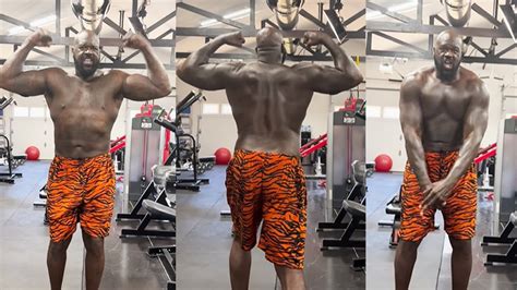 Shaquille Oneal Teases Bodybuilding Venture With Impressive Posing