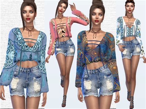 The Sims Resource Boho Chic Blouse