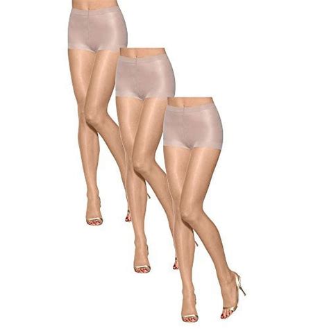 hanes women set of 3 silk reflections ultra sheer toeless control top pantyhose ab bisque pack