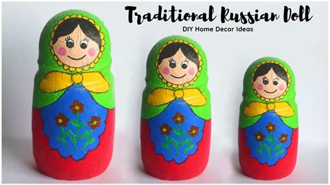 Traditional Russian Doll Showpiece Diy Home Decor Plastic Bottle