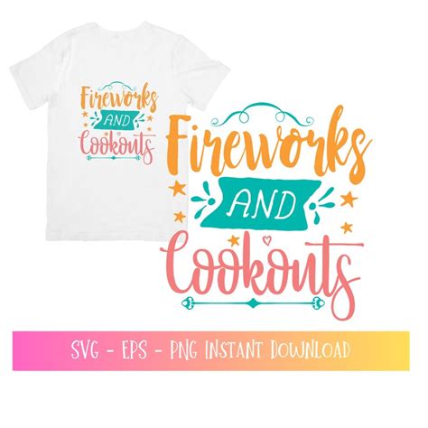 Fireworks And Cookouts Summer Beach Themed Image Svg Eps Png Instant