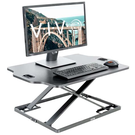 Vivo 32 Wide Compact Adjustable Mobile Laptop Standing Desk Converter
