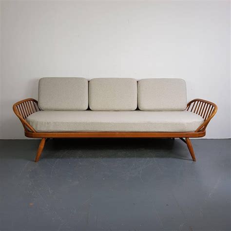 Search all products, brands and retailers of sofa beds: Vintage Ercol 355 Studio Couch Sofa Bed in Beech with Grey ...