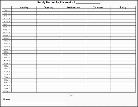 6 Weekly Time Planner Layout Sampletemplatess Sampletemplatess