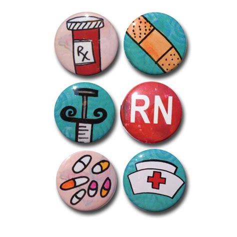 Nurse Magnets Nurse Pinback Buttons 1 Inch Nursing By Claudine