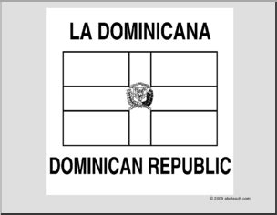 Dominican Flag Coloring Page