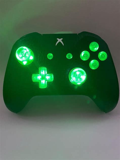 Xbox One Controller Custom Leather Led Light Up Colour Etsy