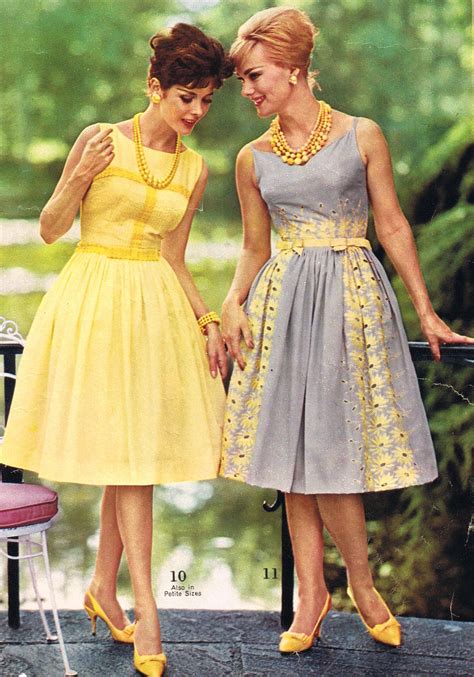 Mid Mod Party Dresses Spiegel 1962 1960s Fashion Vintage Outfits