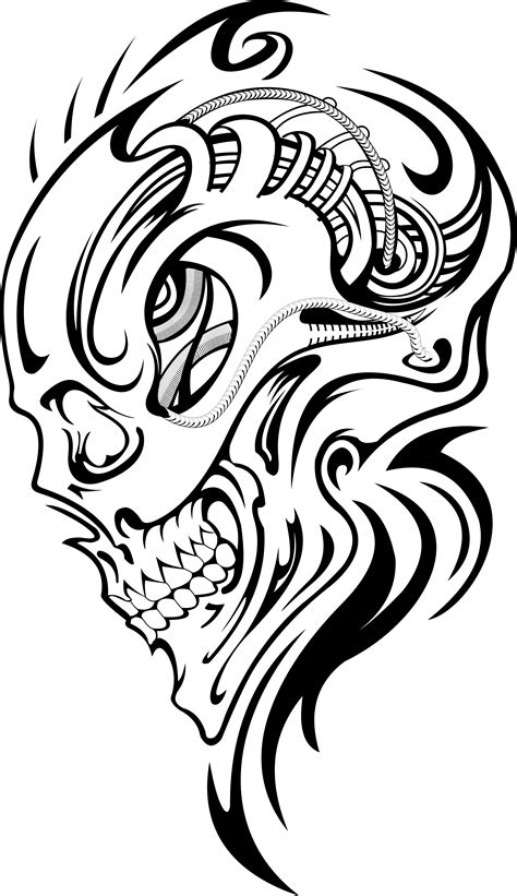 Reworked Skull Tattoo Design Skull Stencil Skull Tattoos