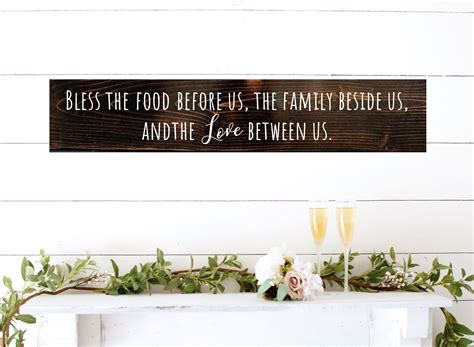 Bless The Food Before Us Wood Sign Blessthefoodsign Kitchensigns