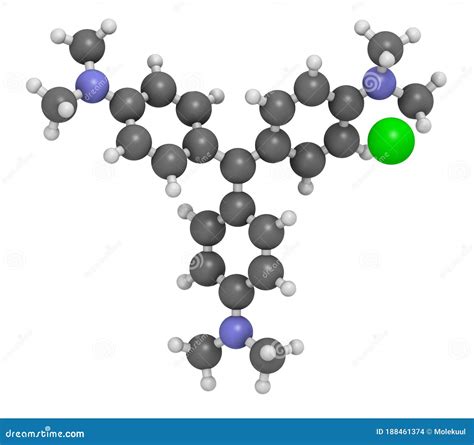 Crystal Gentian Violet Molecule Dye Used In Gram Staining Of