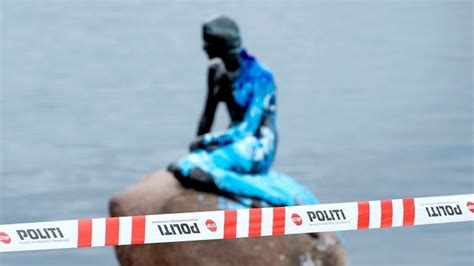 Little Mermaid Copenhagen Statue A Target For Vandals Bbc News