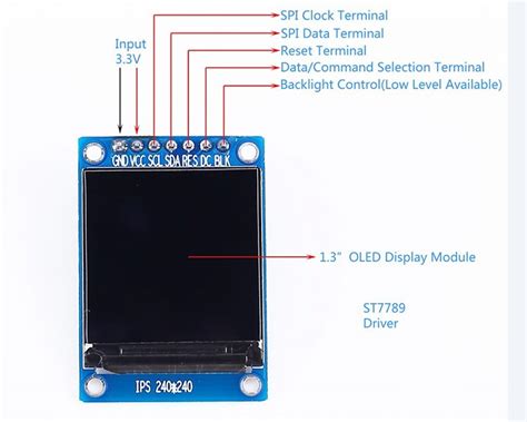 Pantalla Display Tft Arduino Compatible St7789 13p 240x240 Rgb Ips Lcd