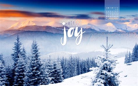 January 2016 Choose Joy Desktop Calendar Free January Wallpaper