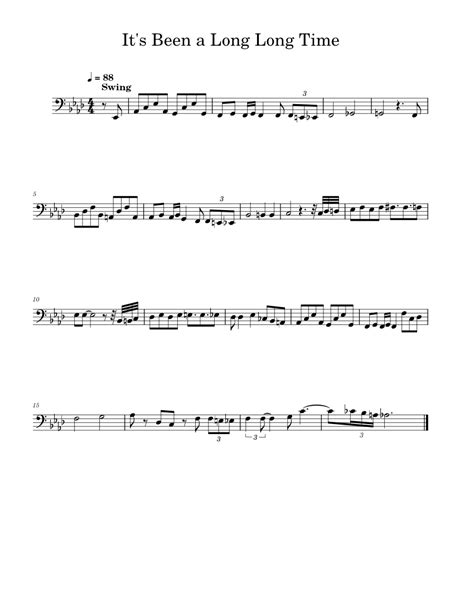 Its Been A Long Long Time Sheet Music For Tuba Solo