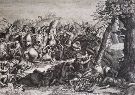 Proantic Alexander At The Battle Of The Granicus 18th C Engraving Af