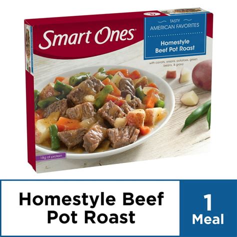 Smart Ones Homestyle Beef Pot Roast Frozen Meal 9 Oz Box Walmart