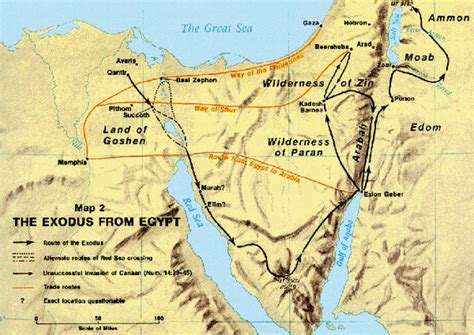 Map Of Exodus Bible Mapping Bible Study Notebook Bible Facts