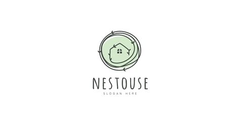 Nest House Logo By Designhatti On Envato Elements
