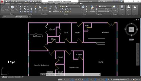 Making A Simple Floor Plan In Autocad 2018 Civil