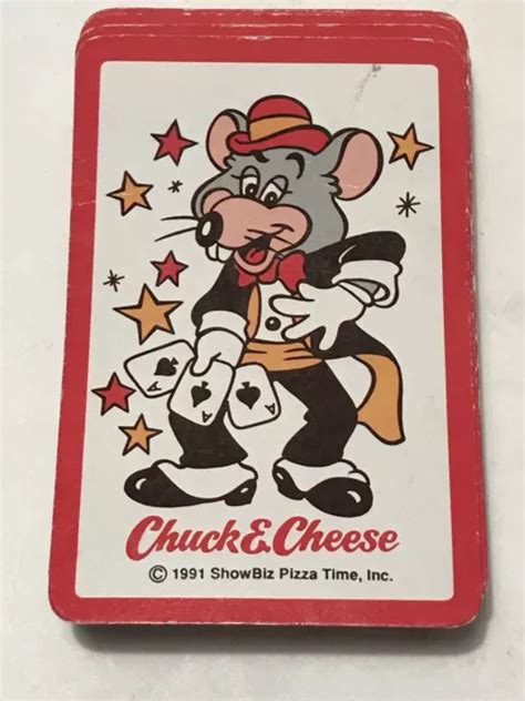 Vintage Chuck E Cheese Playing Cards 1991 Showbiz Pizza Time Inc 10