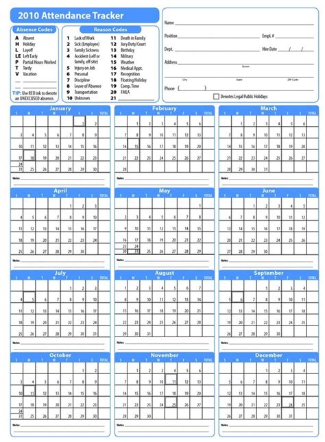 43 free printable attendance sheet templates. 2021 Employee Attendance Calendar Pdf | Lunar Calendar