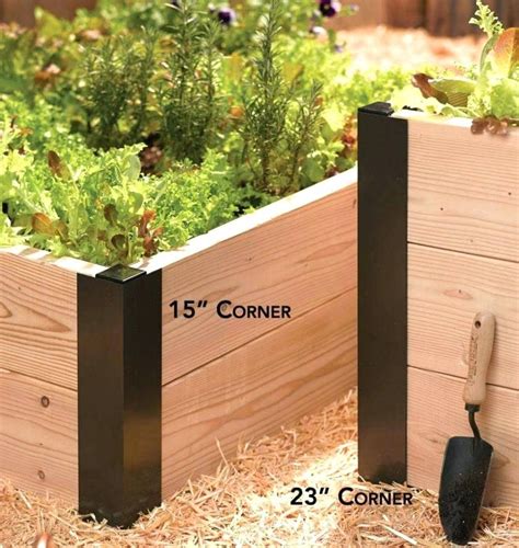 Divide these two jobs between you and finally, install the risers by lifting the bed frame one corner at a time, and lowering the bedpost into. raised garden bed corners metal corner brackets for beds ...