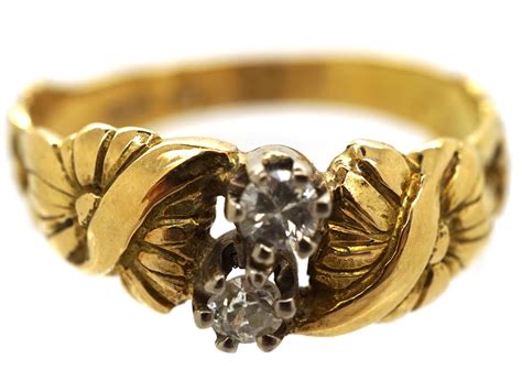 Art Nouveau Gold And Diamond Ring 705h The Antique Jewellery Company