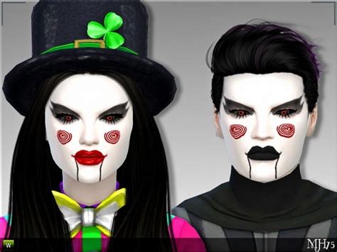 Kreepy Clown Makeup By Margeh 75 At Tsr Via Sims 4 Updates Check More