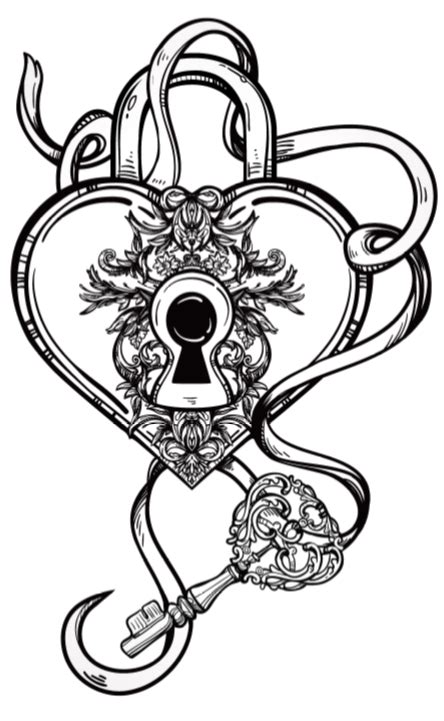 Key Heart Coloring Pages Coloring Pages
