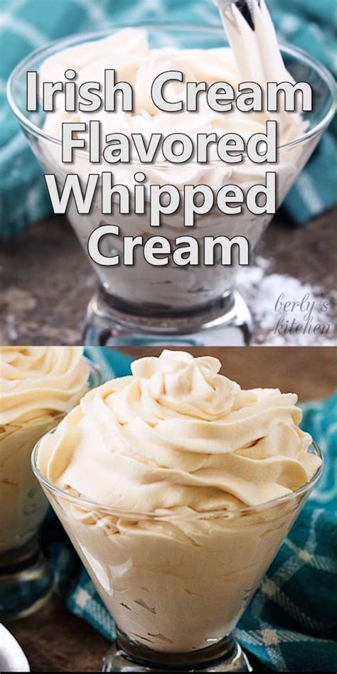 3 Ingredient Irish Cream Flavored Whipped Cream Recipe Flavored