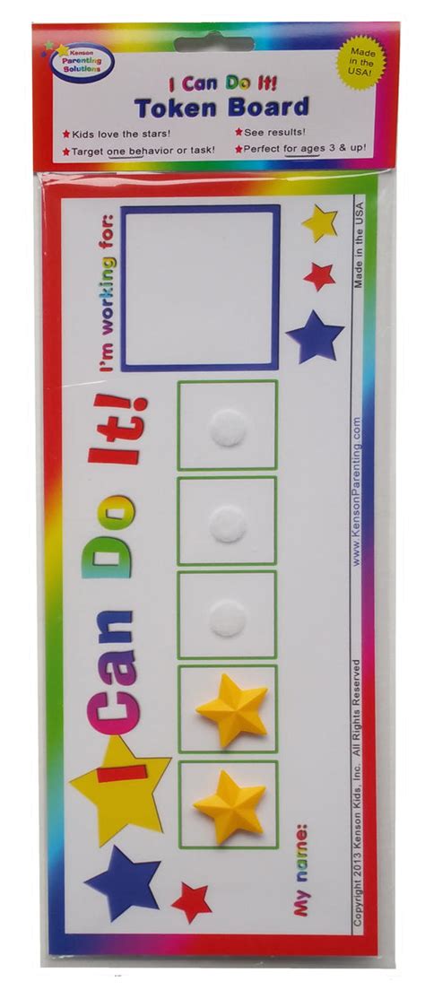 I Can Do It Star Token Board Incentive Chart By Kenson Kids Kenson