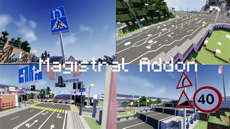 Magistral Addon V131 Road Block And Road Sign Addon Mcpe Youtube