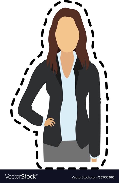 Faceless Business Woman Icon Image Royalty Free Vector Image