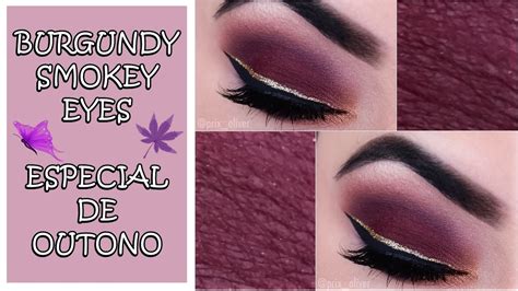Burgundy Smokey Eyes Autumn Makeup Tutorial Palette Diva T Blogs