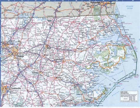 Map Of North Carolina Easternfree Highway Road Map Nc With Cities