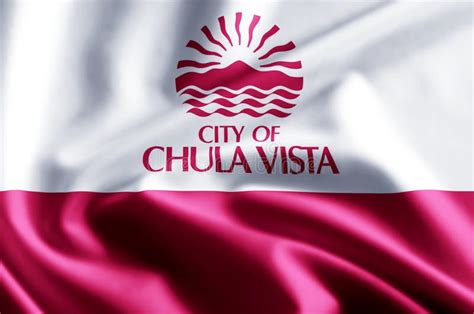 Chula Vista California Flag Illustration Stock Illustration