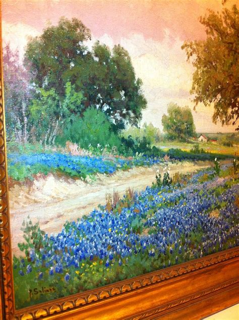 Bluebonnet Oil Painting Painting By Porfirio Salinas Fine Art America