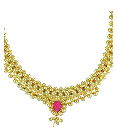 Womens Trendz Fancy Broad Thushi 24k Gold Plated Alloy Necklace Buy