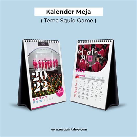 Kalender Meja Unik Squid Game Revo Print Online
