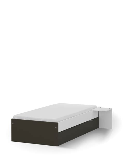 Holzbett lattenrost doppelbett kiefer bett ehebett matratze hohe kopfs. Bett 90x190 niedrig Young Dark White - Betten YO - Meblik