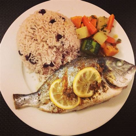 Rice And Peas Fish And Vegetables