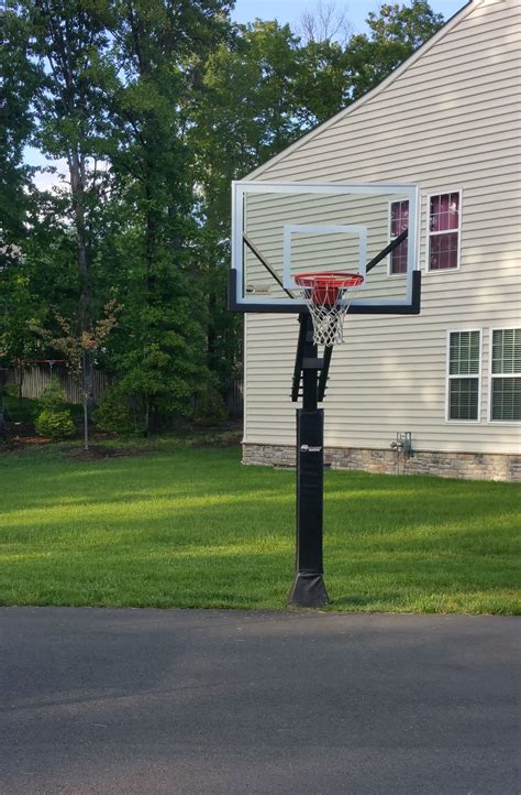 Basketball Hoop Installed On A Driveway Court Basketball Hoop