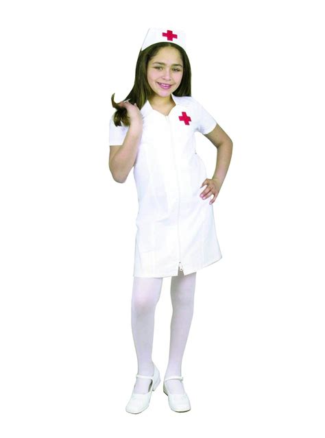 Charades Childs Registered Nurse Costume Dress White Small Examine