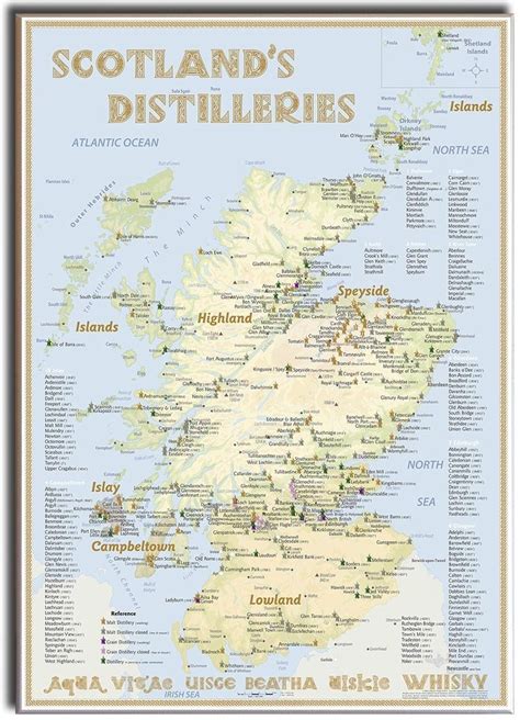 Meist zuvor einmal mit bourbon befüllt. Whisky Distilleries Scotland - Leinwand 70x100cm