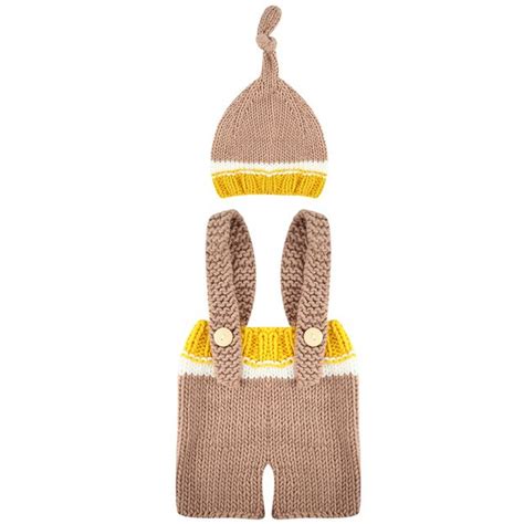 Handmade Knitting Soft Hat Pants Set Baby Clothing Set For 0 4 Months