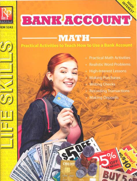 Children's bank accounts come with an optional debit card, instead of which you could choose a 'cash card'. Bank Account Math (Life Skills) | Remedia Publications ...